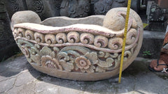 NEW Balinese Hand Crafted Paras Pot - Bali Feature Pot - Carved Bali Boat Pot