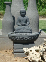 NEW Balinese Buddha in Bowl Water Feature - Bali Buddha Water Feature