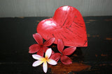 NEW Bali Hand Crafted Wooden Heart Bowl / Dish - MANY COLOURS AVAILABLE