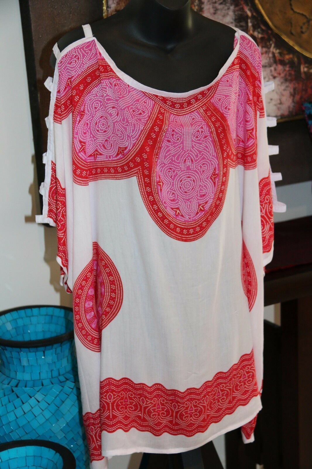 Balinese Kaftan Top - Beachwear / Casualwear - NEW 9 COLOURS AVAIL - One Size