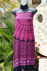 Bali Beach Sarong - Mandala Beach Sarong - Bikini Cover Up - MANY COLOURS AVAIL.