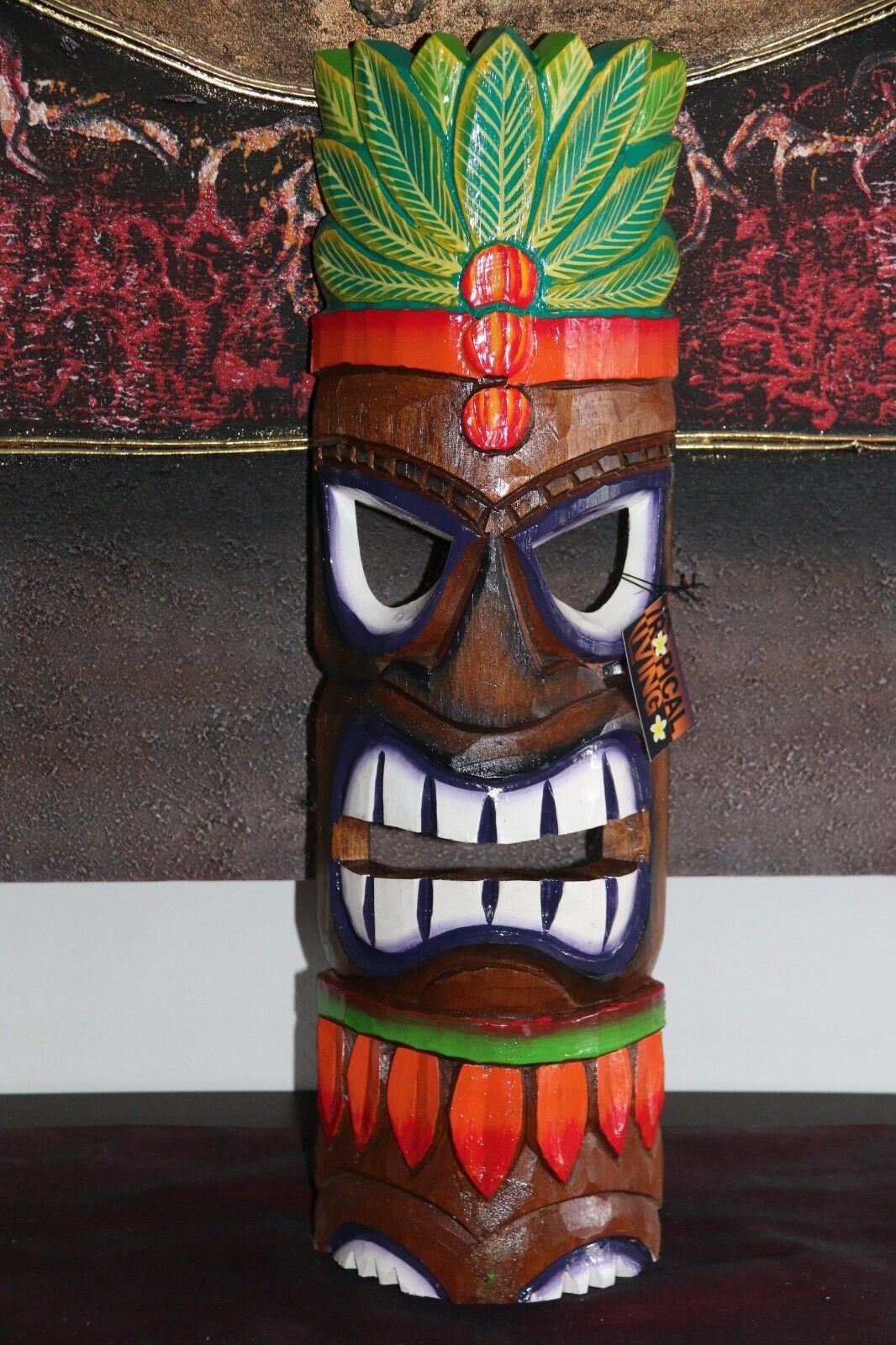 NEW Hand Crafted Tiki Bar / Polynesian Tiki Mask / Totem MANY VARIETIES 50cm