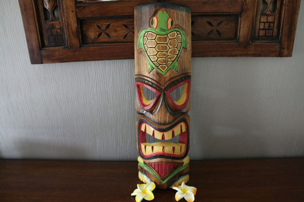 NEW Hand Crafted Tiki Bar / Polynesian Tiki Mask / Totem MANY VARIETIES 50cm