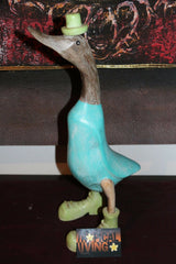 NEW Balinese Hand Carved & Crafted Wooden Rice Paddy Duck with Hat & Shoes!!