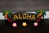 NEW Hand Crafted & Carved Tiki Bar ALOHA Sign - Tropical Island Bali Bar Sign