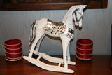 Brand New Bali Hand Carved Timber Decor Rocking Horse