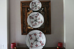 Brand New Balinese Dot Art Hand Crafted Plates - Dot Art Terracotta Plate - Bali