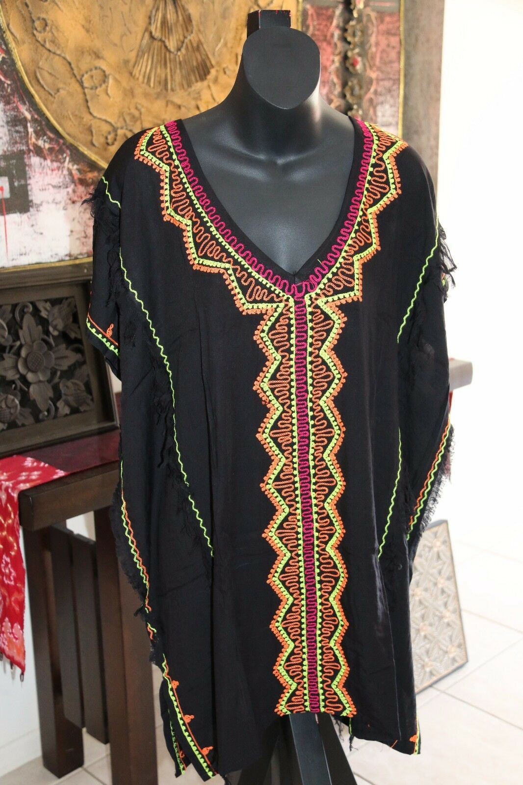 Balinese Kaftan Top - Beachwear / Casualwear - MANY COLOURS AVAIL - One Size