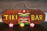 NEW Hand Crafted & Carved Tiki Bar TIKI BAR Sign - Tropical Island Bali Bar Sign