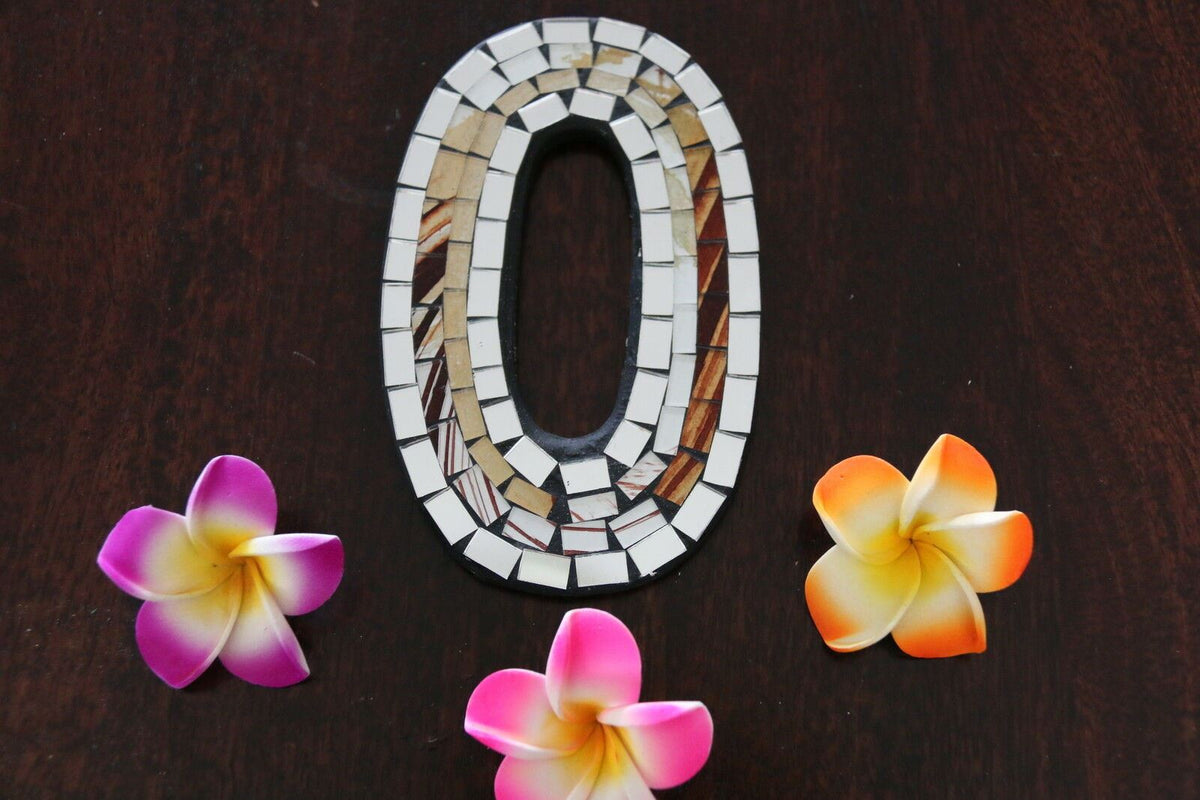 NEW Balinese Mosaic House Number - Choose from 1-0 - Mosaic House or Unit Number