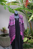 Balinese Mandala Print Light Weight Jacket with Sequins MANY COLOURS - One Size