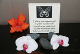 Brand New Balinese Free Standing BUTTERFLY LIFE Affirmation Plaque