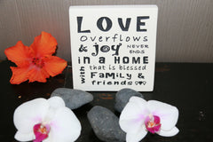 Brand New Balinese Free Standing LOVE / JOY Affirmation Plaque