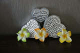 NEW Hand Crafted Aluminium Heart Boxes - Set 3 Balinese Heart Boxes - Gorgeous!!