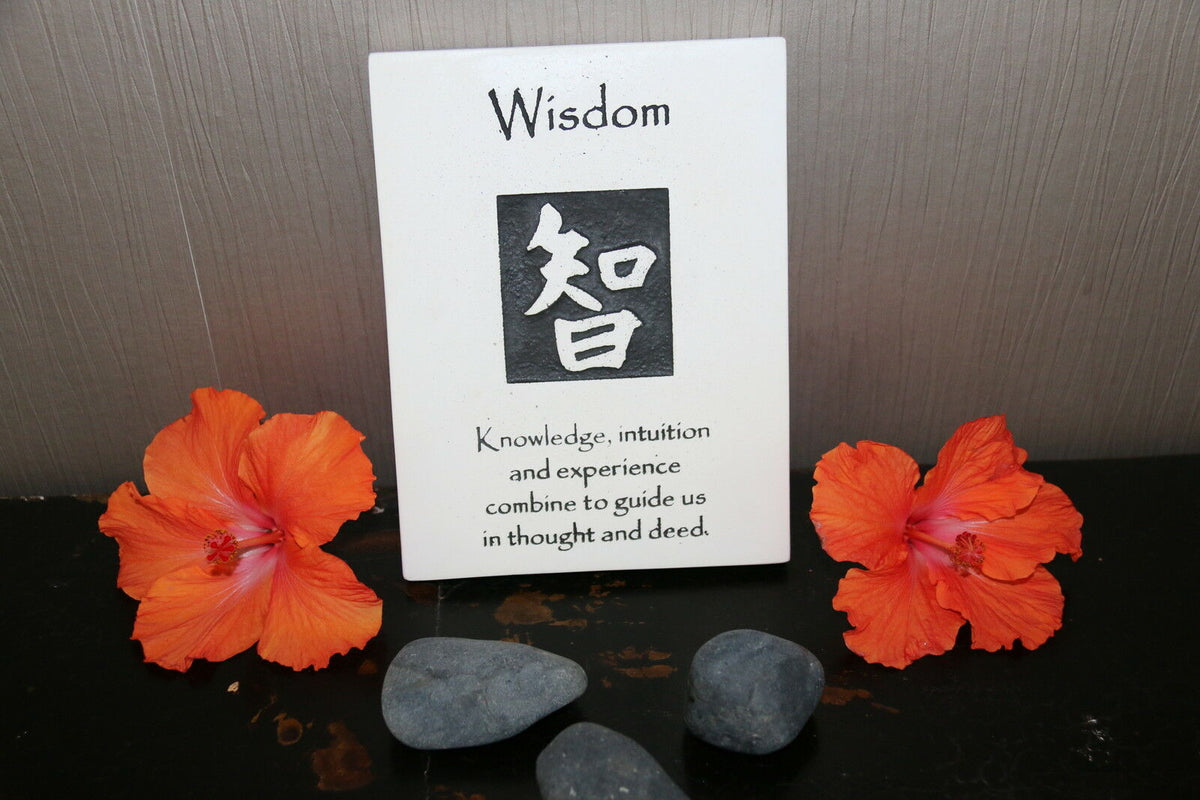 Brand New Balinese Hanging WISDOM Affirmation Plaque