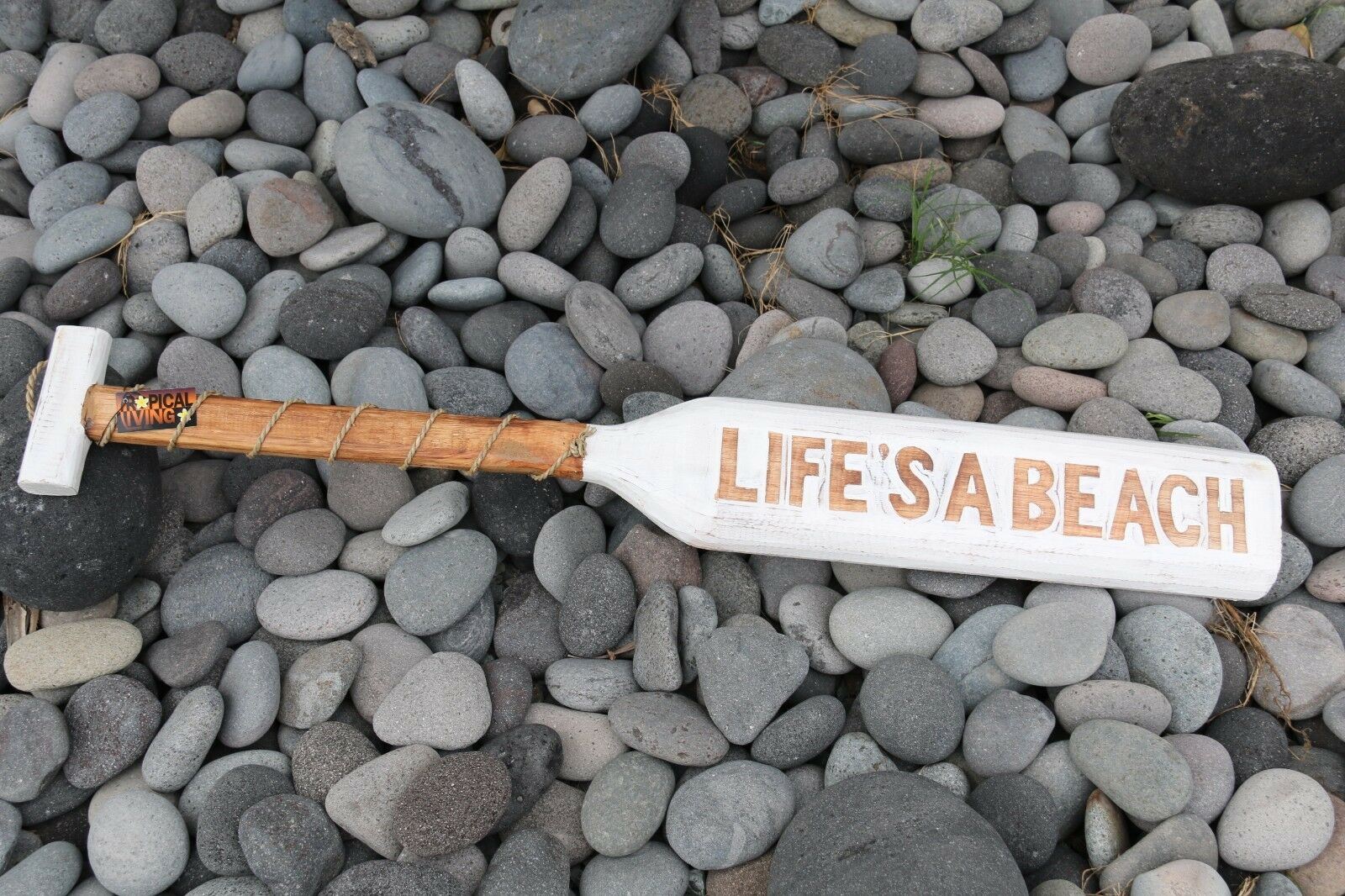 NEW Balinese Hand Crafted LIFE'S A BEACH Paddle Decor - 3 Colours Available