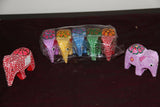 NEW Balinese Hand Carved Pack 5 Elephants - 2 designs available