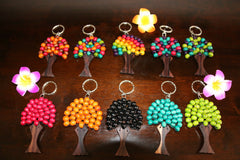 NEW Hand Crafted Tree of Life Keyring - MANY COLOURS - Perfect Inexpensive Gift