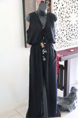 NEW Ladies Long Jumpsuit / One Size / Choose from Black, Blue, White or Orange