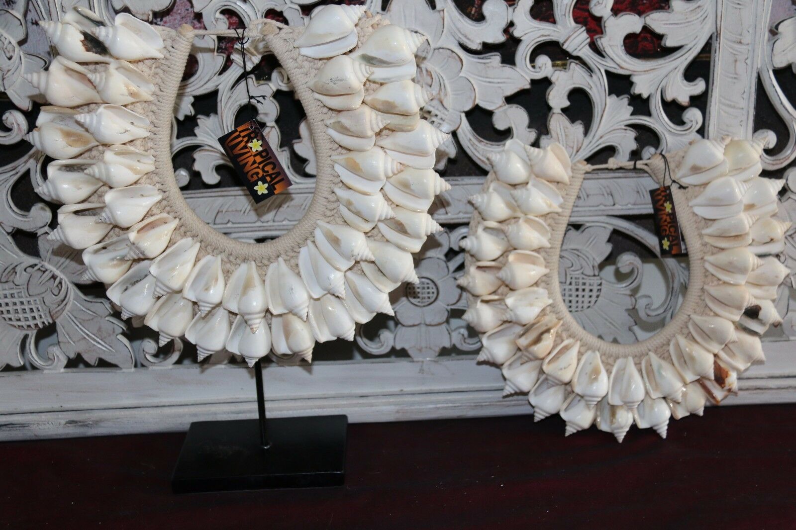 NEW Hand Crafted Balinese Shell Tribal Neck Piece - Primitive Shell Ar ...