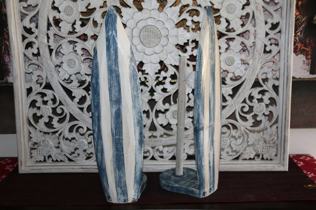 NEW Bali Handmade Surfboard Toilet Paper Holder  -  Balinese Nautical Range