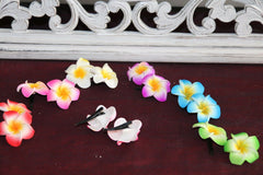 NEW Frangipani Crocodile Clips - MANY COLOURS - Frangipani Hair Clips - Pack 2