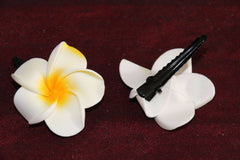 NEW Frangipani Crocodile Clips - MANY COLOURS - Frangipani Hair Clips - Pack 2