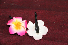 NEW Frangipani Crocodile Clips - MANY COLOURS - Frangipani Hair Clips - Pack 2