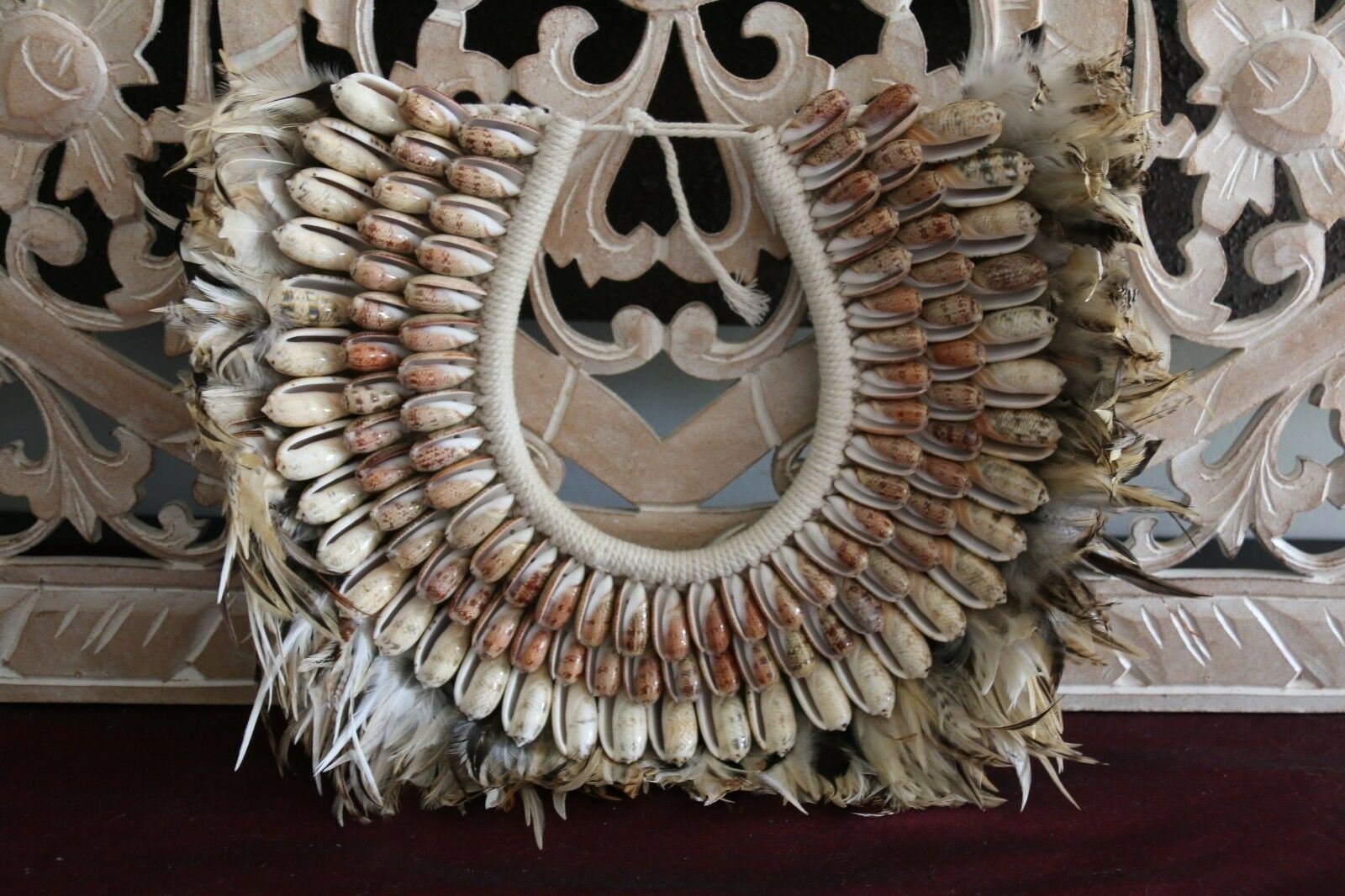 Traditional Shells NEW Hand Crafted Balinese Shell Tribal Neck Piece - Primitive Shell Ar ...