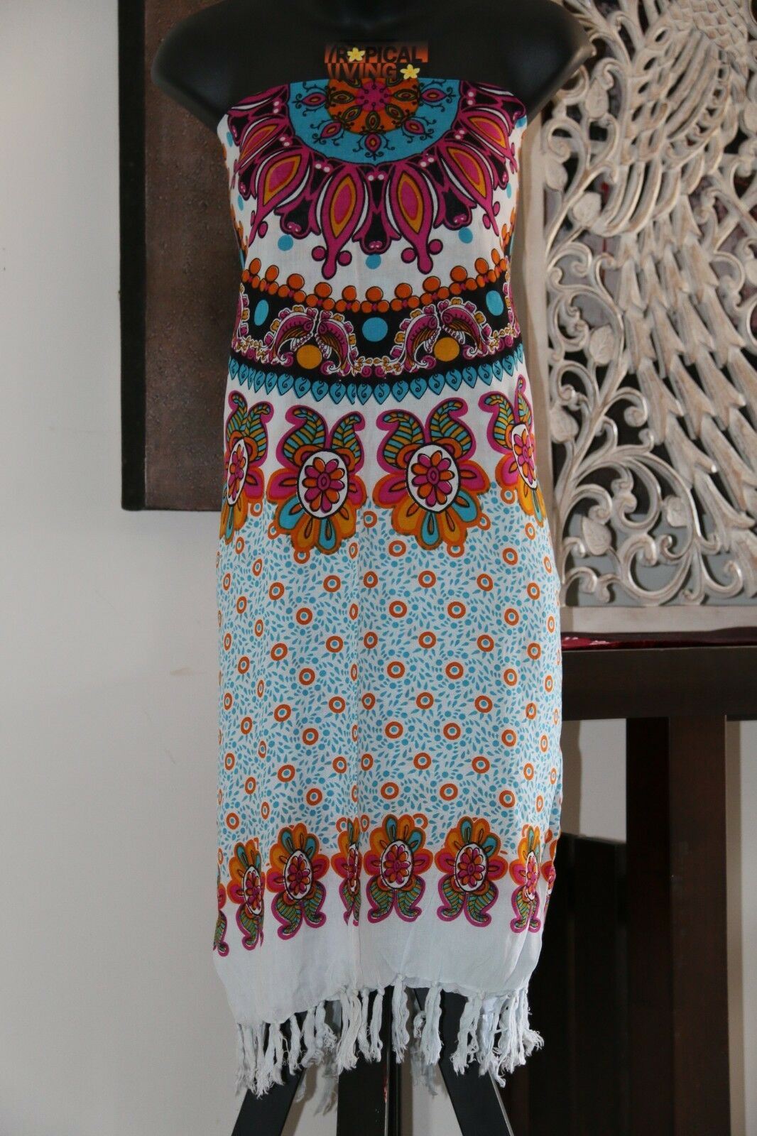 NEW Bali Beach Sarong - Summer Beach Sarong - Bikini Cover Up - 3 COLOURS AVAIL.