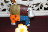 NEW Balinese Hand Carved & Crafted Colourful Cow - 3 sizes available.