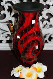 NEW Balinese Mosaic Decorative Vase - 2 Sizes!!  Bali Mosaic Vase Red/Black