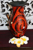 NEW Balinese Mosaic Decorative Vase - 2 Sizes!!  Bali Mosaic Vase Orange/Black