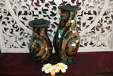 NEW Balinese Mosaic Decorative Vase - 2 Sizes!!  Bali Mosaic Vase Blue/Brown