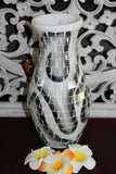 NEW Balinese Mosaic Decorative Vase - 2 Sizes!!  Bali Mosaic Vase Black/White