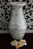 NEW Balinese Mosaic Decorative Vase - 2 Sizes!!  Bali Mosaic Vase White Pearl