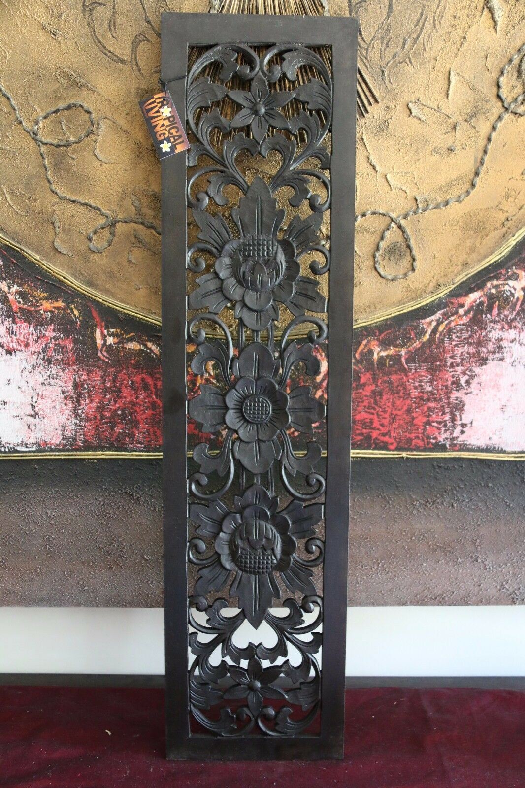 NEW Balinese Carved MDF/Wood Mandala / Tropical Wall Panels - Bali Wal ...