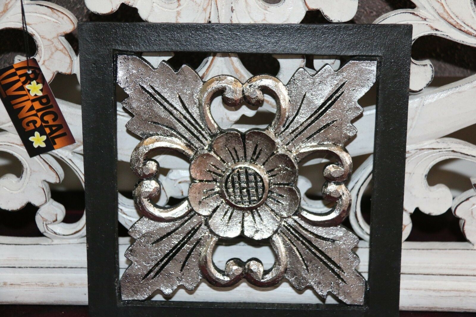 NEW Balinese Carved MDF/Wood Mandala / Tropical Wall Panels - Bali Wal ...