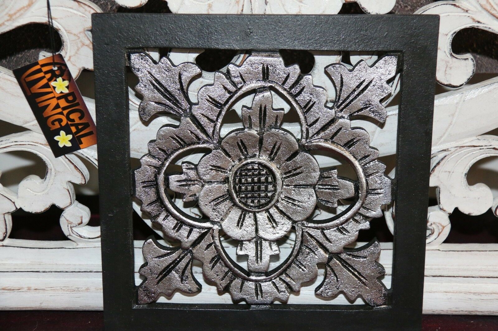 NEW Balinese Carved MDF/Wood Mandala / Tropical Wall Panels - Bali Wal ...