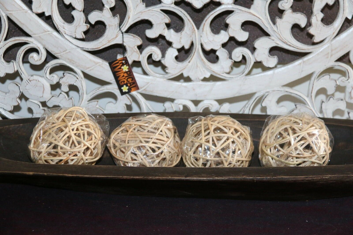 NEW Hand Crafted Balinese Woven Decor Ball - 6 COLOURS - Bali Homewares