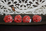 NEW Hand Crafted Balinese Woven Decor Ball - 6 COLOURS - Bali Homewares