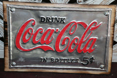 NEW Balinese Hand Crafted Nostalgic Coca-Cola Signs - FREE POST!!