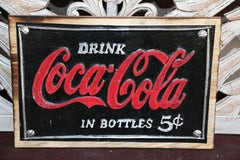 NEW Balinese Hand Crafted Nostalgic Coca-Cola Signs - FREE POST!!