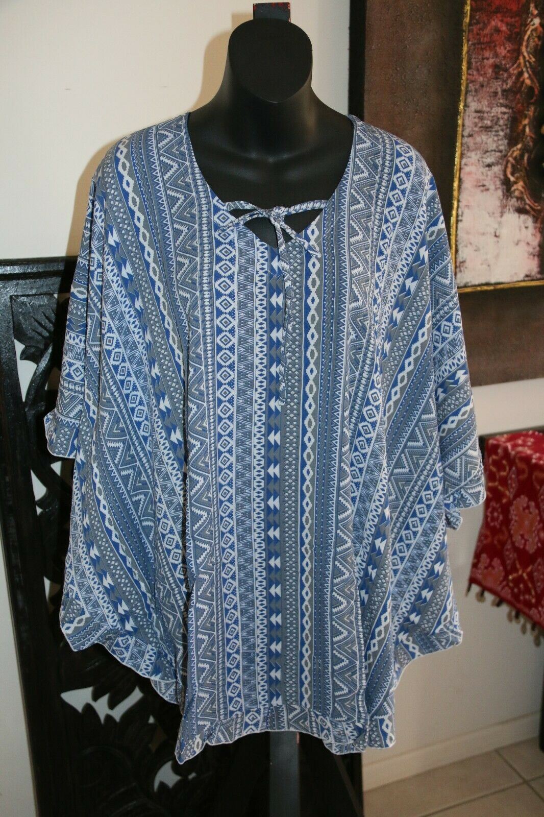 Balinese Short Kaftan - Short Dress / Long Top - MANY COLOURS AVAIL - One Size