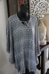 Balinese Short Kaftan - Short Dress / Long Top - MANY COLOURS AVAIL - One Size