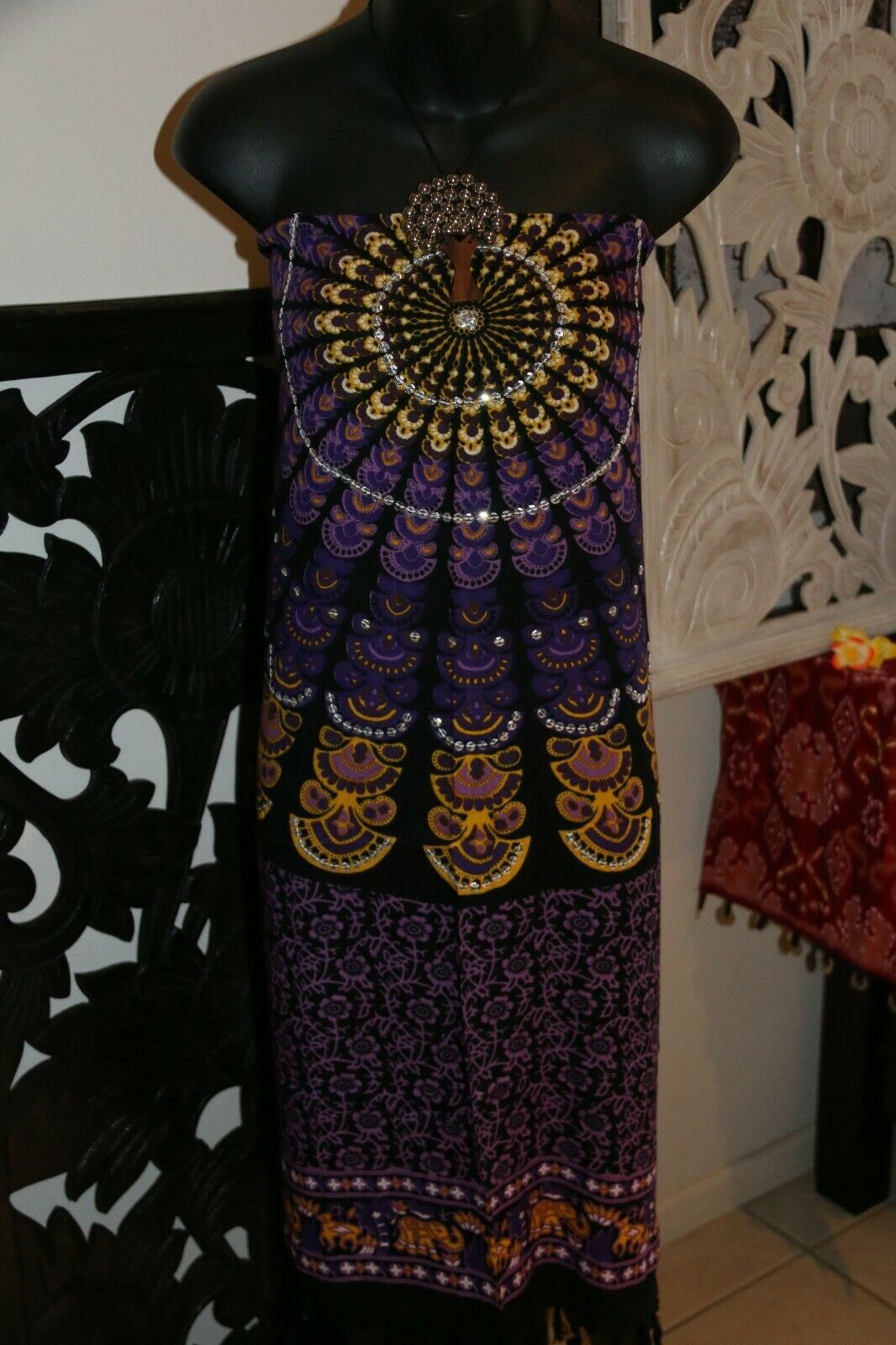 NEW Sequin Trim Bali Beach Sarong - Summer Beach Sarong - 2 colours available