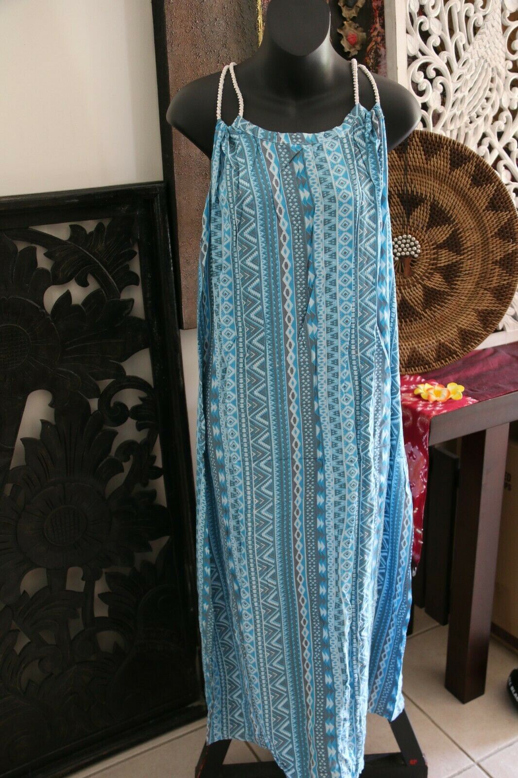 NEW Ladies Cotton Bali Maxi Dress / One Size / MANY COLOURS / Cool Summer Dress