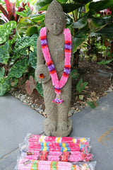 NEW Hand Made Balinese Flower Garland ( Hindu Jai Mala ) MANY COLOURS AVAILABLE