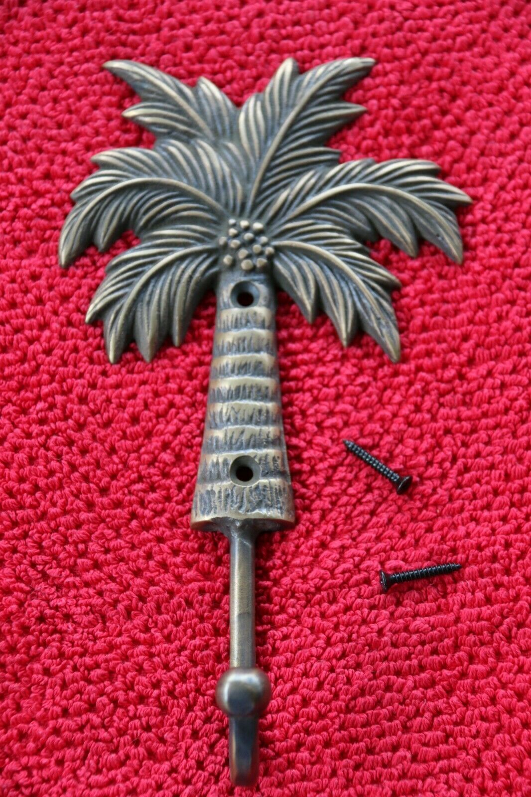 New BRASS Coconut Palm Tree Hook - Decorative Wall Hook - Furniture Accessories