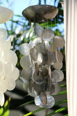 NEW Balinese Single Capiz Shell Mobile / Wind Chime - MANY COLOURS / GREAT Sound